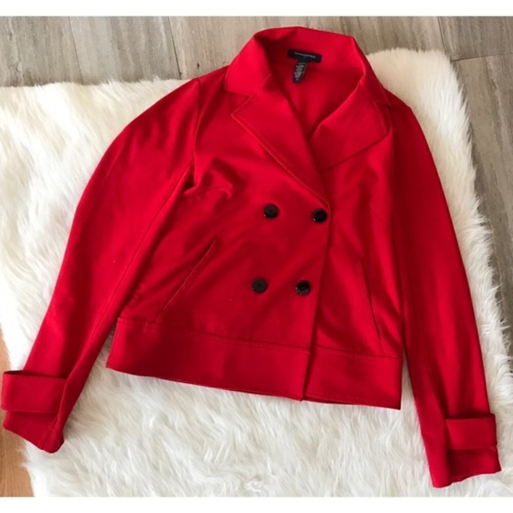 Banana Republic Double Breasted Red Jacket